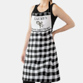 白黒バッファローチェック甘いキッチン エプロン (インサイチュ)