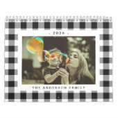 白黒バッファローチェック2025写真 カレンダー (カバー)