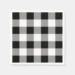 白黒バッファローチェック スタンダードカクテルナプキン