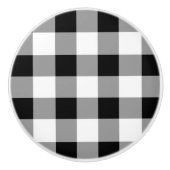 白黒バッファローチェック セラミックノブ (正面)