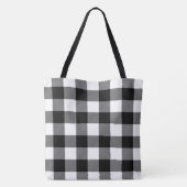 白黒バッファローチェック トートバッグ (裏面)