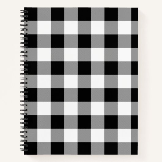 白黒バッファローチェック ノートブック (正面)