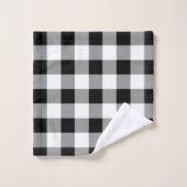 白黒バッファローチェック バスタオルセット (ウォッシュタオル)