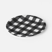 白黒バッファローチェック、プレイド ペーパープレート (アングル)