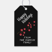 白黒バッファローチェック&ベリークリスマス ギフトタグ (裏面)