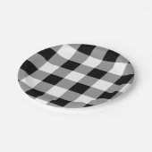 白黒バッファローチェック ペーパープレート (アングル)