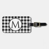 白黒バッファローチェック ラゲッジタグ (正面横)