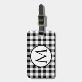 白黒バッファローチェック ラゲッジタグ (正面縦)