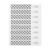白黒バッファローチェック ラップアラウンドラベル (シート)