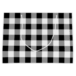 白黒バッファローチェック ラージペーパーバッグ