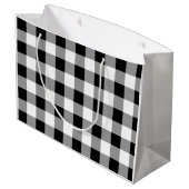 白黒バッファローチェック ラージペーパーバッグ (裏面アングル)