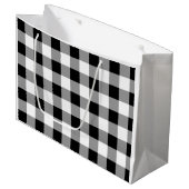 白黒バッファローチェック ラージペーパーバッグ (正面アングル)