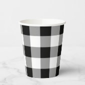 白黒バッファローチェック 紙コップ (左)