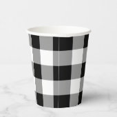 白黒バッファローチェック 紙コップ (右)