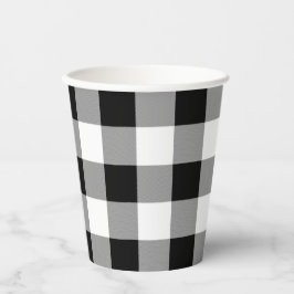 白黒バッファローチェック 紙コップ