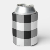 白黒バッファローチェック 缶クーラー (缶正面)