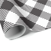 白黒バッファロープレイドカントリーシックスタイル ラッピングペーパー (ロールコーナー)