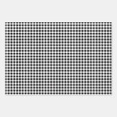 白黒バッファロープレイドシームレ市松模様にス ラッピングペーパーシート (正面3)