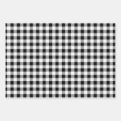 白黒バッファロープレイドシームレ市松模様にス ラッピングペーパーシート (正面2)
