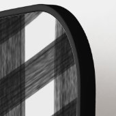 白黒バッファロープレイドチェックモノグラムイニシャル ピックルボールラケット (左詳細)