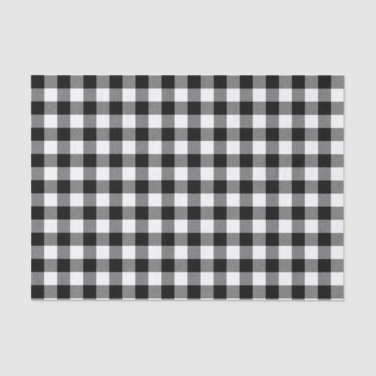 白黒バッファロープレイドティッシュペーパー 薄葉紙 (正面)