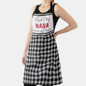 白黒バッファロープレイドナナパーソナライズされた エプロン (インサイチュ)