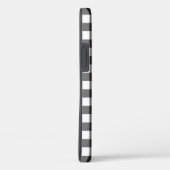 白黒バッファロープレイドパターンモノグラム素朴 Case-Mate iPhoneケース (裏面 / 右)