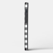 白黒バッファロープレイドパターンモノグラム素朴 Case-Mate iPhoneケース (裏面 / 左)