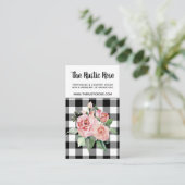 白黒バッファロープレイドファームハウス 名刺 (スタンド正面)