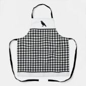 白黒バッファロープレイドブラッククロウエプロン エプロン (正面)