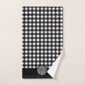 白黒バッファロープレイドベア バスタオルセット (ハンドタオル)