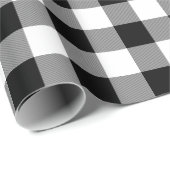 白黒バッファロープレイドホリデー ラッピングペーパー (ロールコーナー)