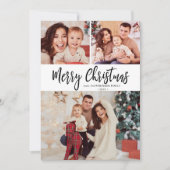 白黒バッファロープレイド数々の写真クリスマス シーズンカード (正面)