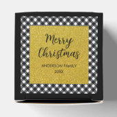白黒バッファロープレイド金ゴールドホリデーフォト フェイバーボックス (上部)