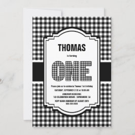 白黒バッファロープレイド1回目の誕生日パーティー 招待状