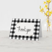 白黒バッファロープレイド カード (黄色い花)