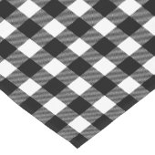 白黒バッファロープレイド、装飾市松模様に付き ショートテーブルランナー (コーナー)