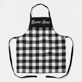 白黒バッファロープレパーソナライズされたイ素朴ド エプロン (正面)