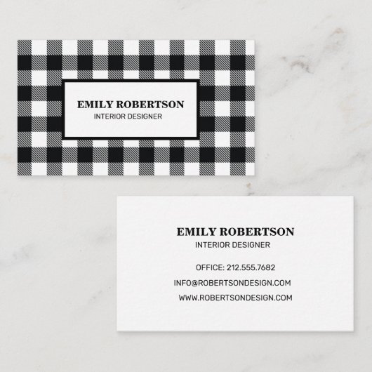 白黒バッファロープレ素朴イド 名刺 (正面/裏面)