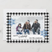 白黒バッファローランバージャックプレイド&スノーフレーク シーズンカード (正面)