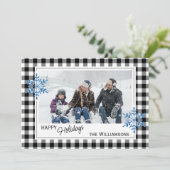 白黒バッファローランバージャックプレイド&スノーフレーク シーズンカード (スタンド正面)