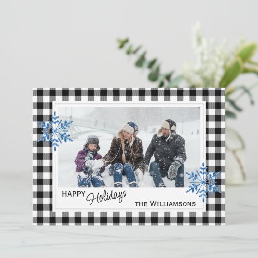 白黒バッファローランバージャックプレイド&スノーフレーク シーズンカード (スタンド正面)