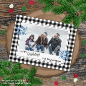 白黒バッファローランバージャックプレイド&スノーフレーク ポストカード