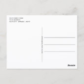 白黒バッファローランバージャックプレイド&スノーフレーク ポストカード (裏面)