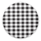 白黒バッファロー市松模様にプライドパターン セラミックノブ (正面)