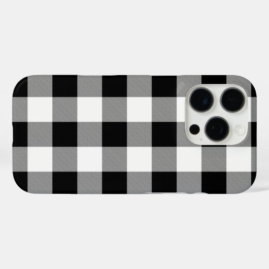 白黒バッファロー・プラッド Case-Mate iPhoneケース (裏面 (横))