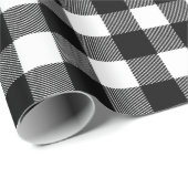 白黒バッファロー・プレイド市松模様に、 ラッピングペーパー (ロールコーナー)