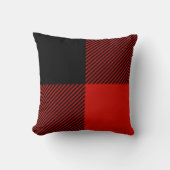 白黒バッファロー・プレイド クッション (正面)