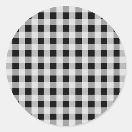 白黒バッファロー・プレイド ラウンドシール (正面)