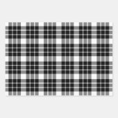 白黒バッファロー・プレイド ラッピングペーパーシート (正面3)
